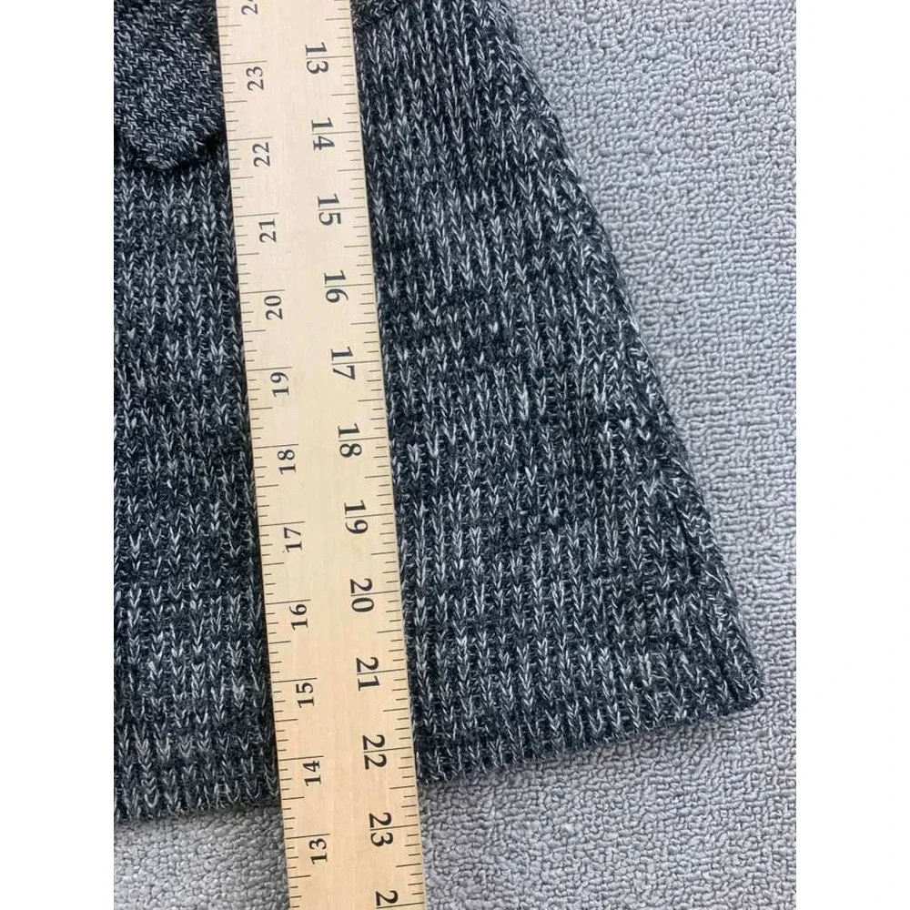 Calvin Klein Cardigan Women Small‎ Open Tie Belt Marled Wool Knit Sweater Gray - Picture 5 of 7